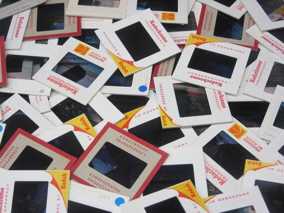 Lot of 100 Vintage Photo Slides Kodak and Others cars people vacation mixed