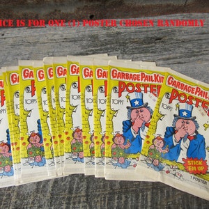 Price per Poster (1) Poster Vintage Garbage Pail Kids Card Topps 1986 Unopened Poster Pack 80s 4th Series GPK Cards 1980s VTG Gross