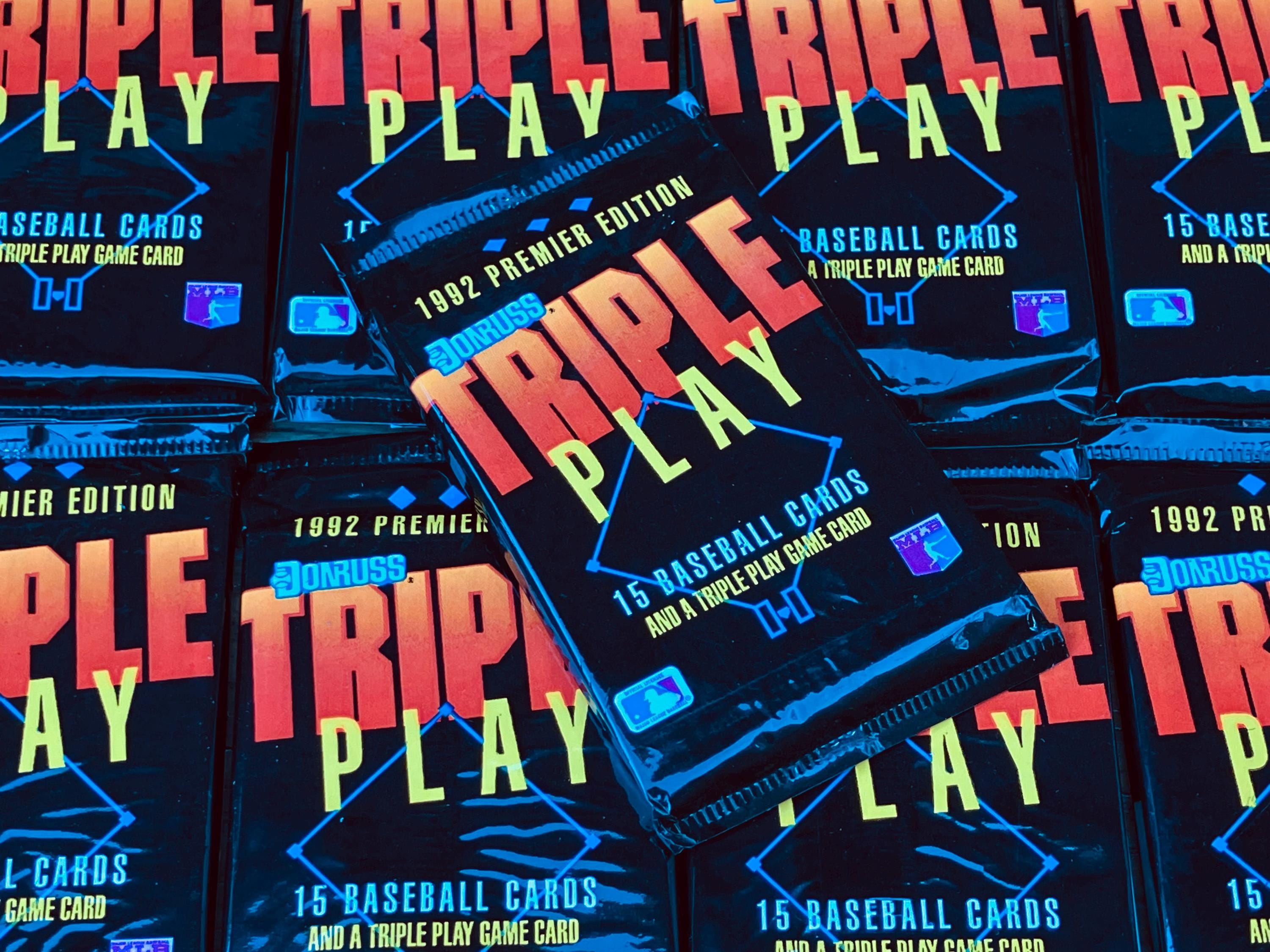 Authentic Original Vintage Baseball Cards Donruss Triple Play 1992