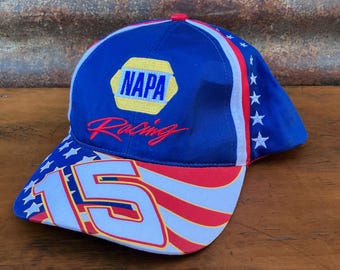 Authentic Vintage Hat Napa Racing #15 Flag Hat Advertising Cap Fashion Men’s Hat Adjustable Strap Back Hat Y2K