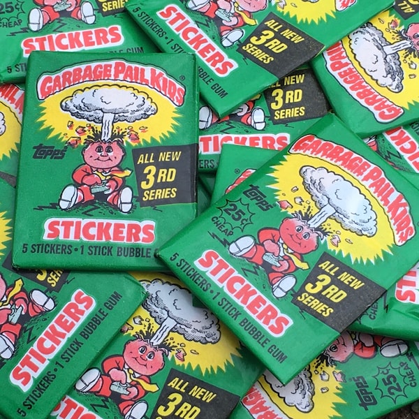 Price per Pack (1) Vintage Garbage Pail Kids 1 Pack Sticker Cards Dated 1986 Series 3 Cards 80s 3rd Series GPK Collectible Cards 1980s VTG