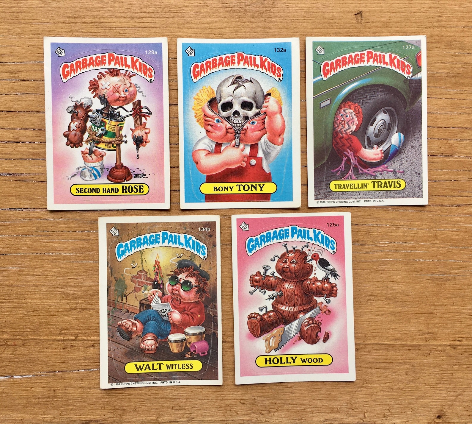 Garbage Pail Kids Card Choice Second Hand Rose, Bony Tony, Holly Wood