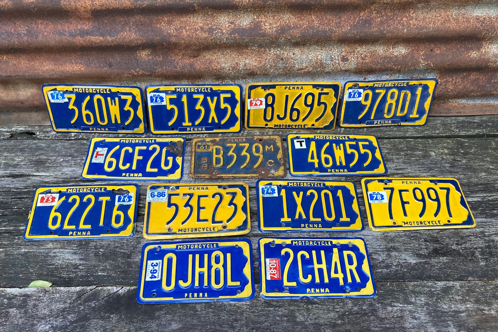 Choice of Motorcycle License Plate Pennsylvania Pa Motorcycle - Etsy