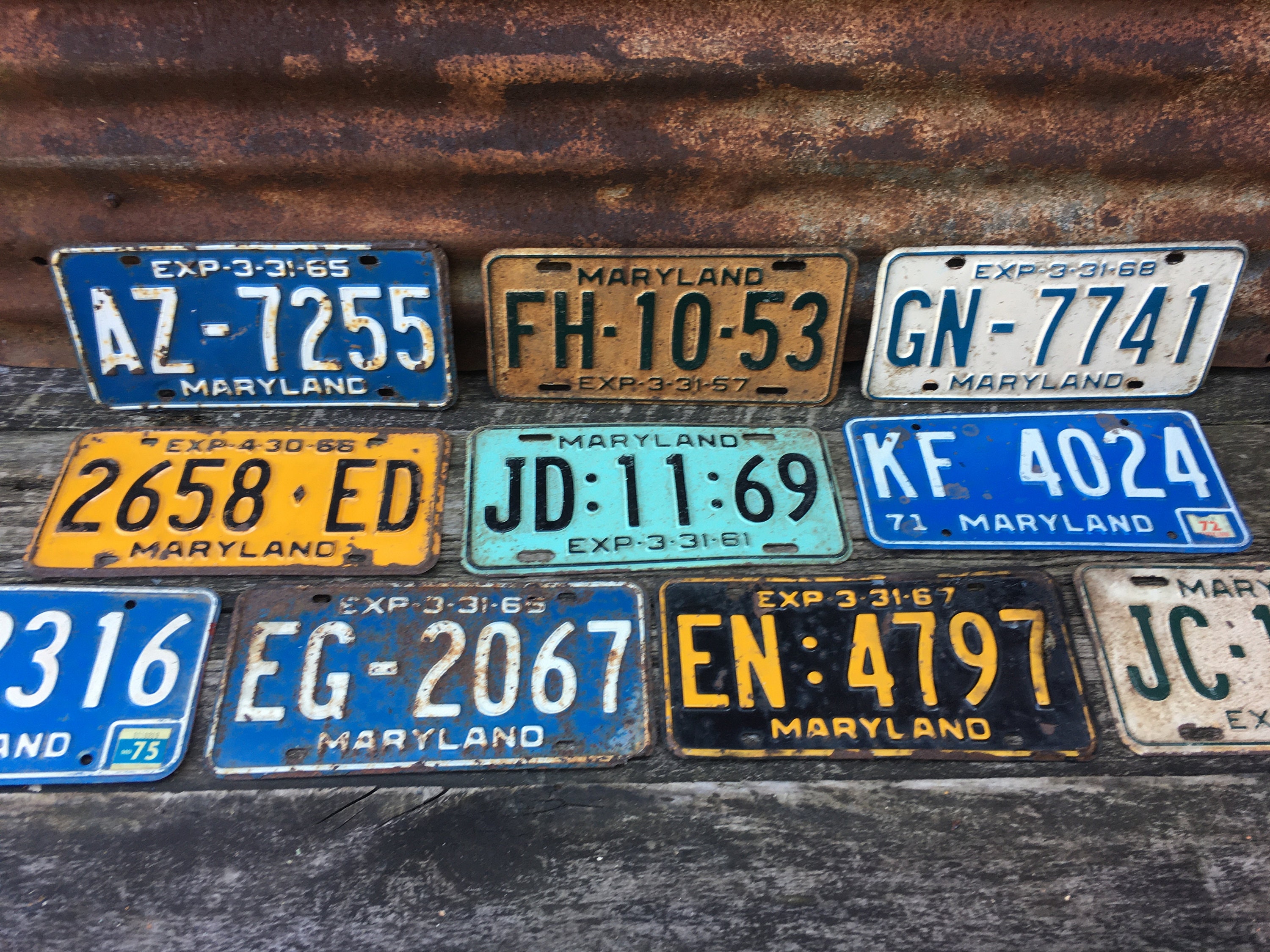 Choice Maryland License Plate 1965, 1957, 1968, 1966, 1961, 1971
