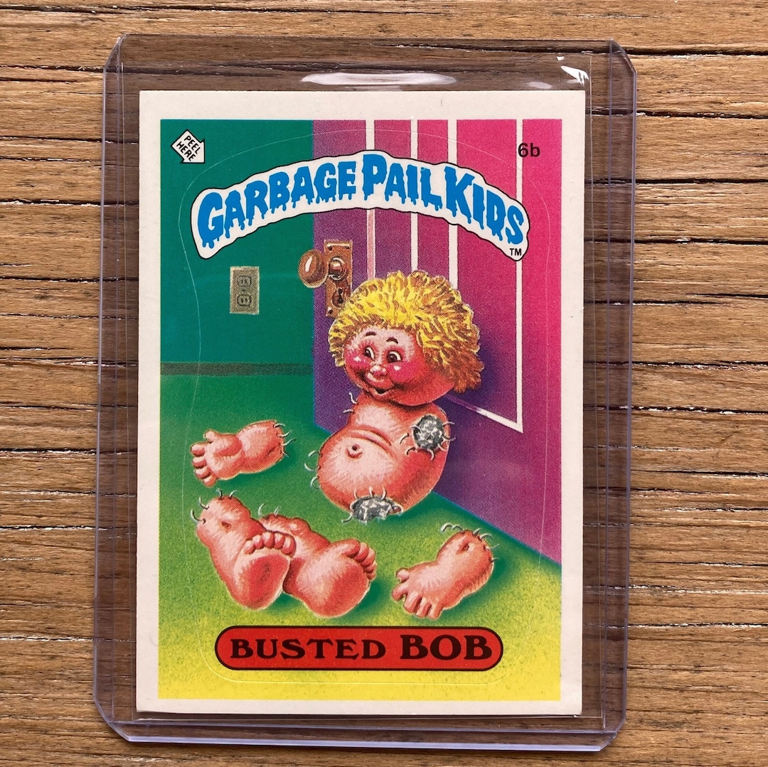 Vintage Garbage Pail Kids Card Busted Bob 6b Original Series 1 Etsy