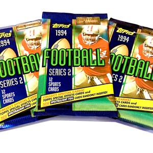 Vintage Football Cards Topps 1994 Series 2 NFL Pack Of Cards Unopened Sealed Pack of Cards 90s 1990s National Football League Sports Cards