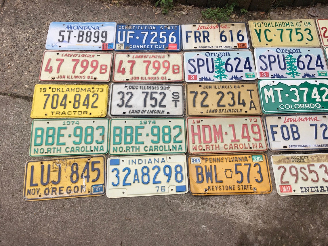 Choice of Vintage License Plate North Carolina Oregon - Etsy