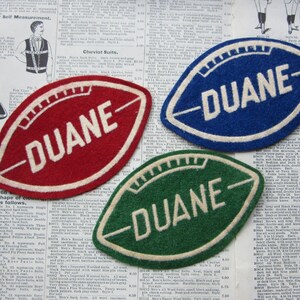 Vintage Name Patch DUANE Football Price per (1) Patch 1950s Era Felt Patch Varsity High School Jacket Coat Patch College Sports 50s Vintage