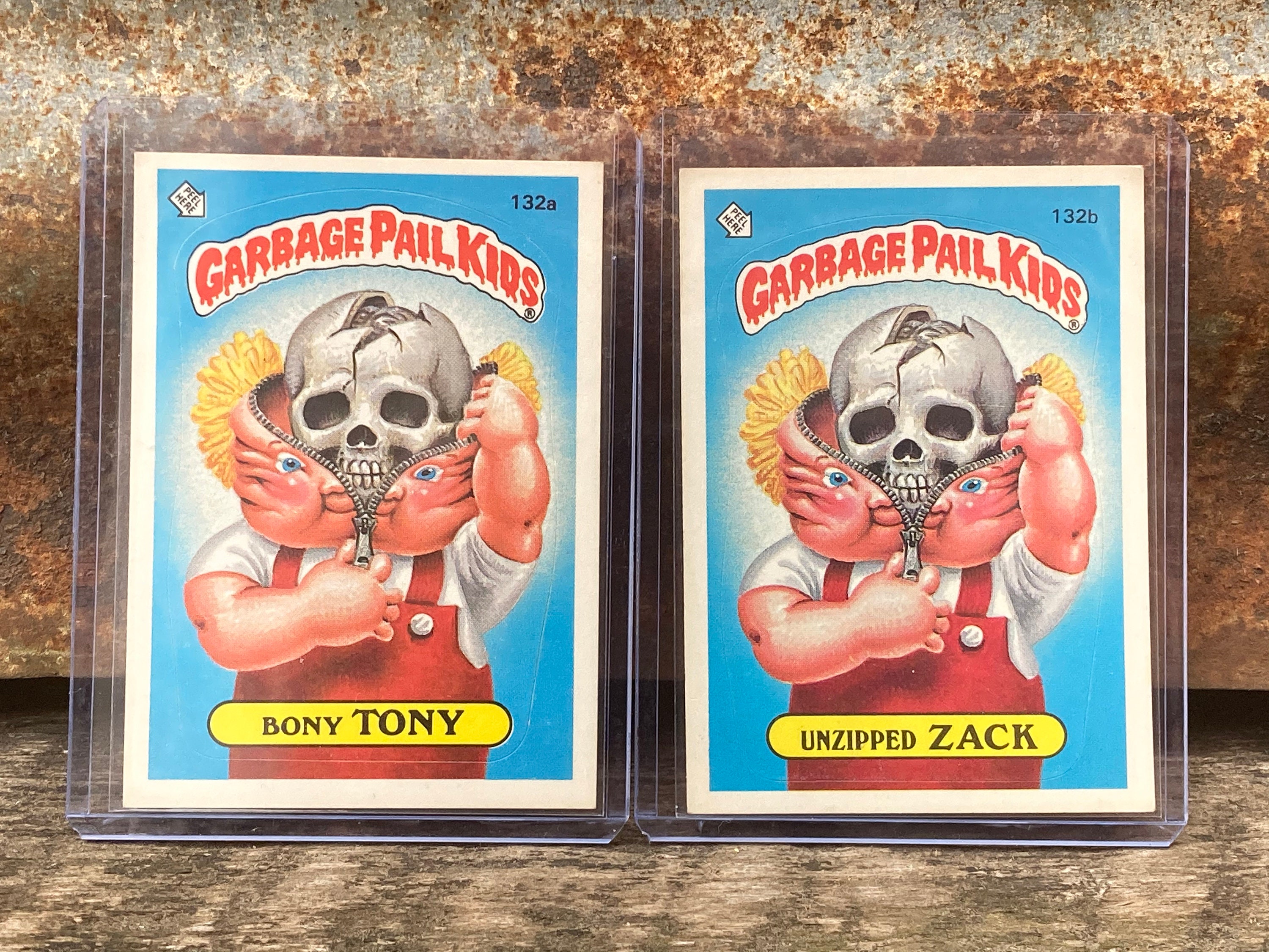 Vintage Garbage Pail Kids Bony Tony & Unzipped Jack Original
