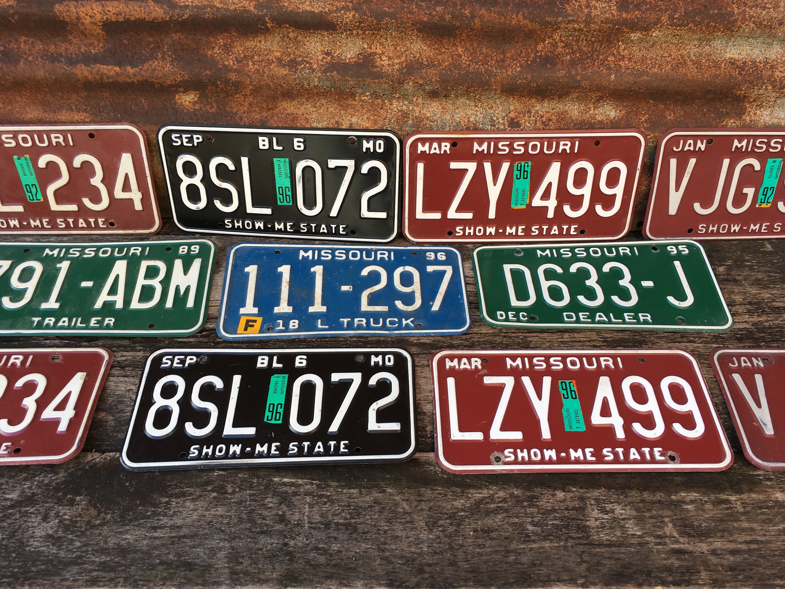 Choice of Missouri License Plate Vintage License Plate 1992 - Etsy