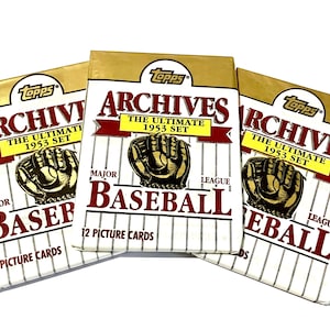 Vintage Baseball Cards 1953 Topps Archives Unopened Major League Set MLB Pack Of Cards Topps Never Opened Cards 1991 Cello Pack 1990s