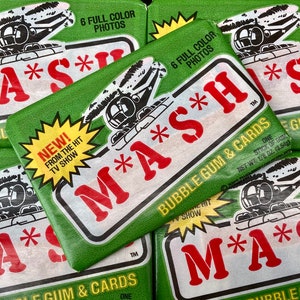 Vintage Mash Cards TV Show Mash 4077th Pack of Trading Cards 1982 Donruss TV Show 1980s Army Military Bubble Gum Cards