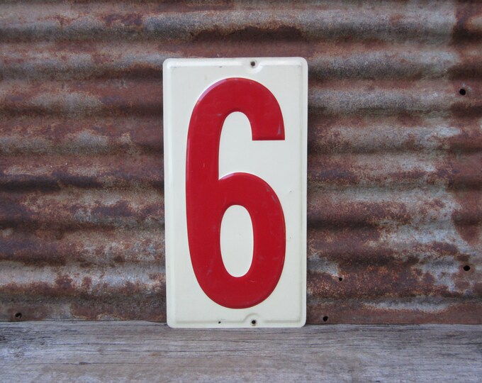 Huge Number 9 Sign or 6 Sign Vintage Metal Number Sign 10x19 Etsy