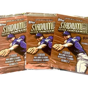 1999 Topps Stadium Club Baseball Cards: Unopened MLB Packs - Series 2
