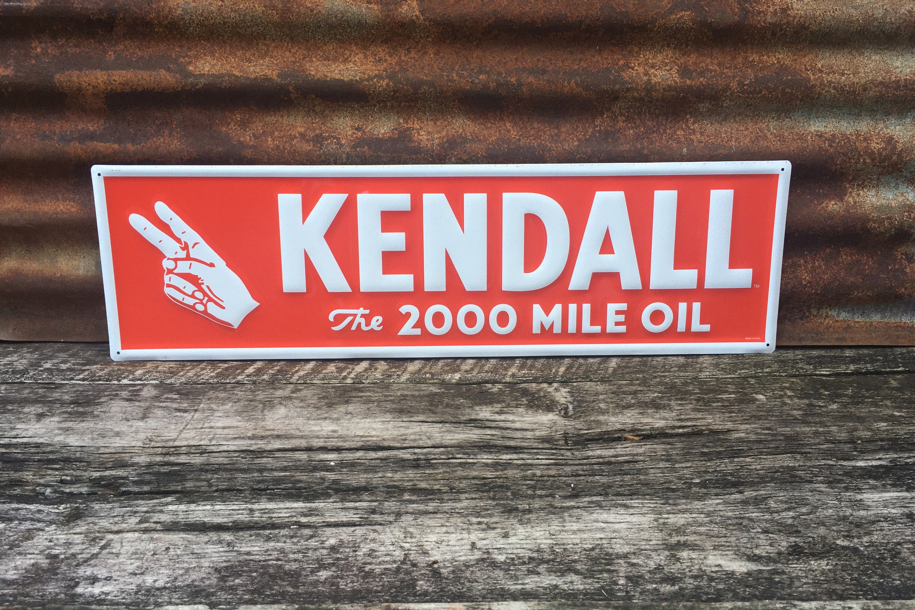 Reproduction Sign Kendall Motor Oil 8x28 Inch Made in USA Etsy UK