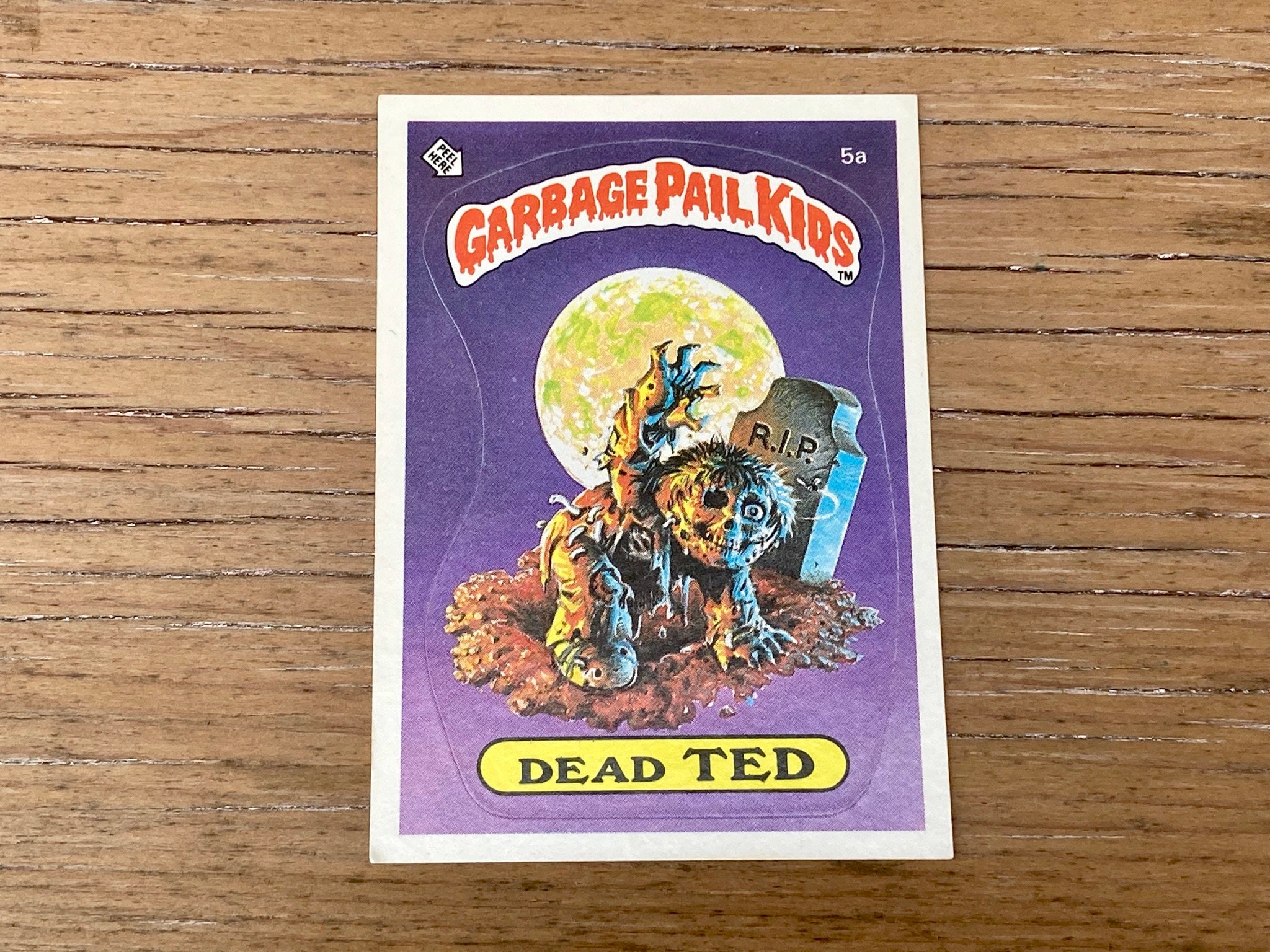 Vintage Garbage Pail Kids Card Dead Ted 5b Original Series 1 Card