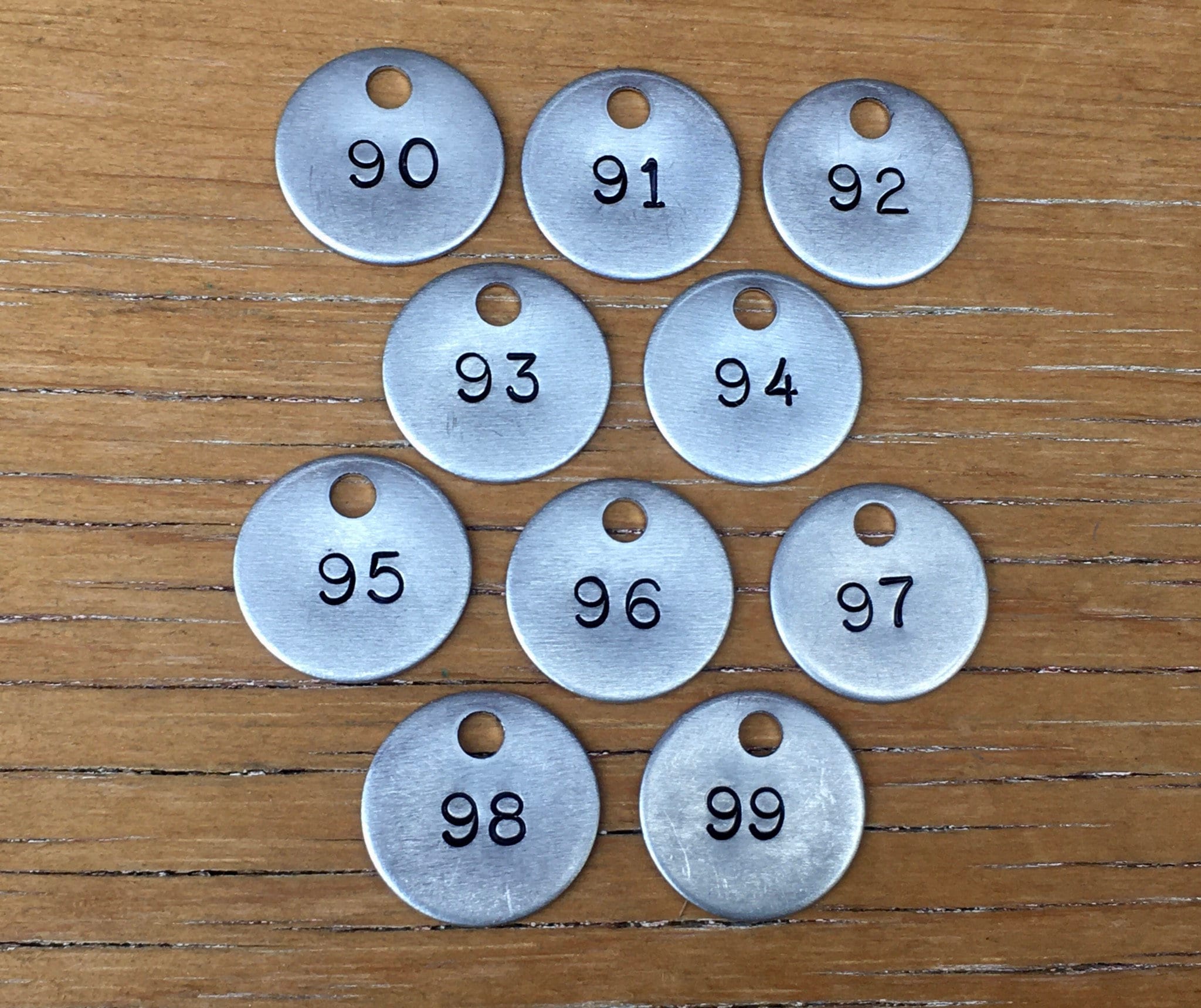 専用　　 IDタグ★vintage／USA Choice of Tag Number 90, 91, 92, 93, 94, 95, 96, 97, 98, 99
