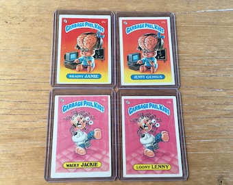 Choice of Garbage Pail Kids Wacky Jackie, Loony Lenny, Jenny Genius, Brainy Janie Original Series 1 Card GPK Topps 1st Series 1985 OS1
