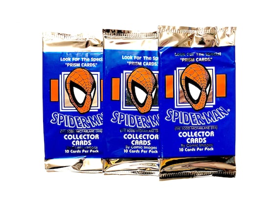 Vintage Marvel Comics Spider Man Trading Cards Pack Mcfarlane Era