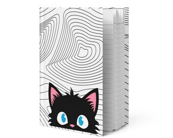 Peeking Personalities Black Cat Matte Hardcover Journal