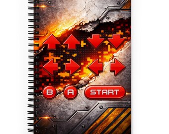 Retro Cheat Code Spiral Notebook