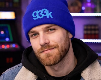 g33k Leetspeak Embroidered Cuffed Beanie