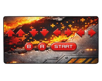 Retro Cheat Code Desk Mat