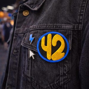 42 Circle Embroidered Patch