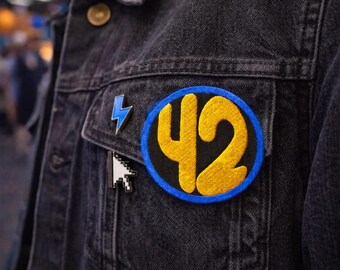 42 Circle Embroidered Patch