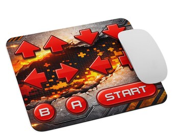 Retro Cheat Code Mouse Pad