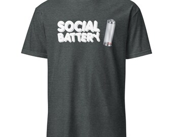 Social Battery Low Short-Sleeve Unisex T-Shirt