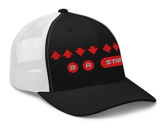 Retro Cheat Code Embroidered Snapback Trucker Cap