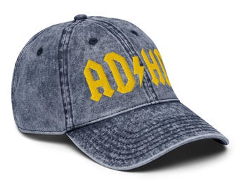AD/HD Hochspannung Bestickte Vintage Jeans Kappe