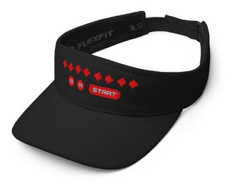 Retro Cheat Code bestickter Visor