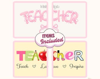 Playful Teacher Duo Wallpaper