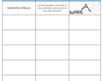 Bilingual Vocabulary Notes Graphic Organizer - English Spanish Word, Definition
