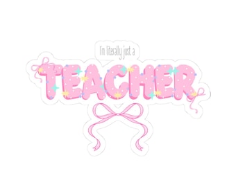 Teacher Sticker | Pink Ribbon Vinyl Decal