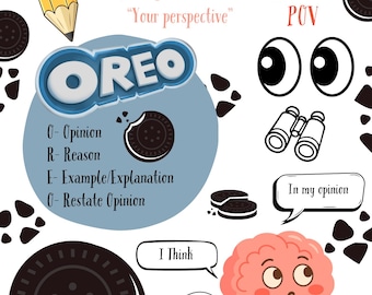 OREO Opinion Writing Anchor Chart - Grades 3-5