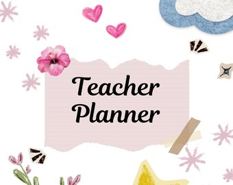 Boho Floral Teacher Planner | Scrapbook Style