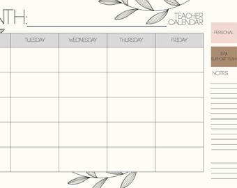 Pastel Modern 2026 Teacher Planner Bundle - 3 Color-Coded Monthly Calendars