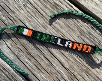 Ireland Flag Friendship Bracelet // Handwoven