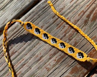 Yellow Yin and Yang Friendship Bracelet // VSCO // Handwoven