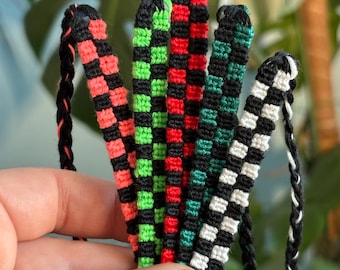 Checkerboard Various Colors Friendship Bracelet - F1 Punk Rock Gift