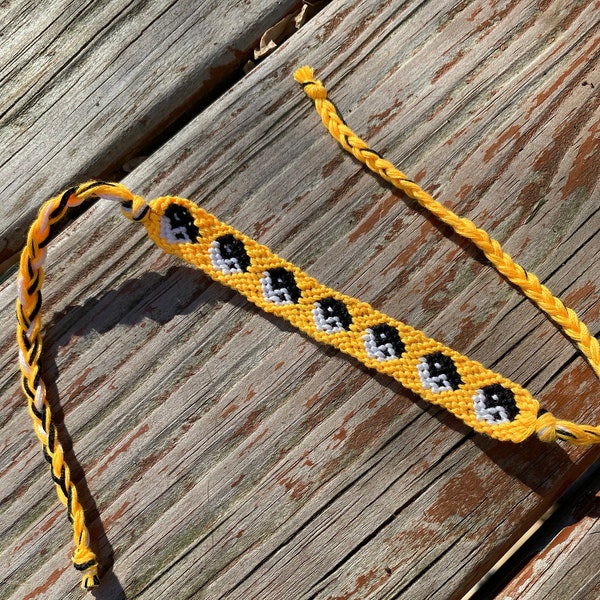 Yellow Yin and Yang Friendship Bracelet // VSCO // Handwoven