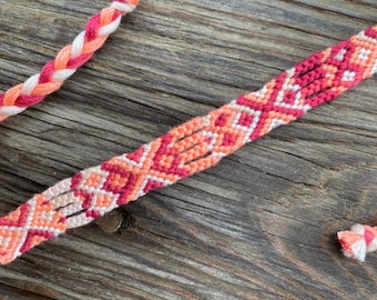 Pink Ladder Native Friendship Bracelet // VSCO // Handwoven