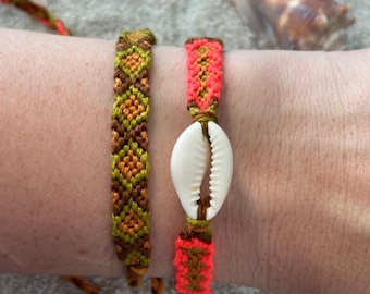 Handwoven Cotton Friendship Bracelet Set: Minimalist Boho Jewelry