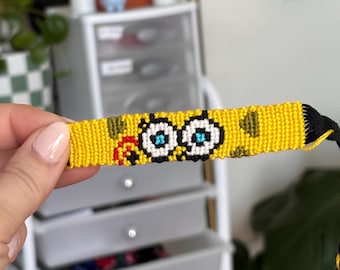 Bikini Bottom Inspired friendship bracelet // Handwoven // Bookmark