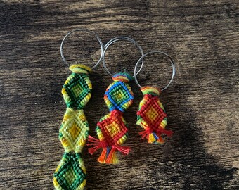 Set of Three Hand Woven Keychains // Pura Vida Inspired