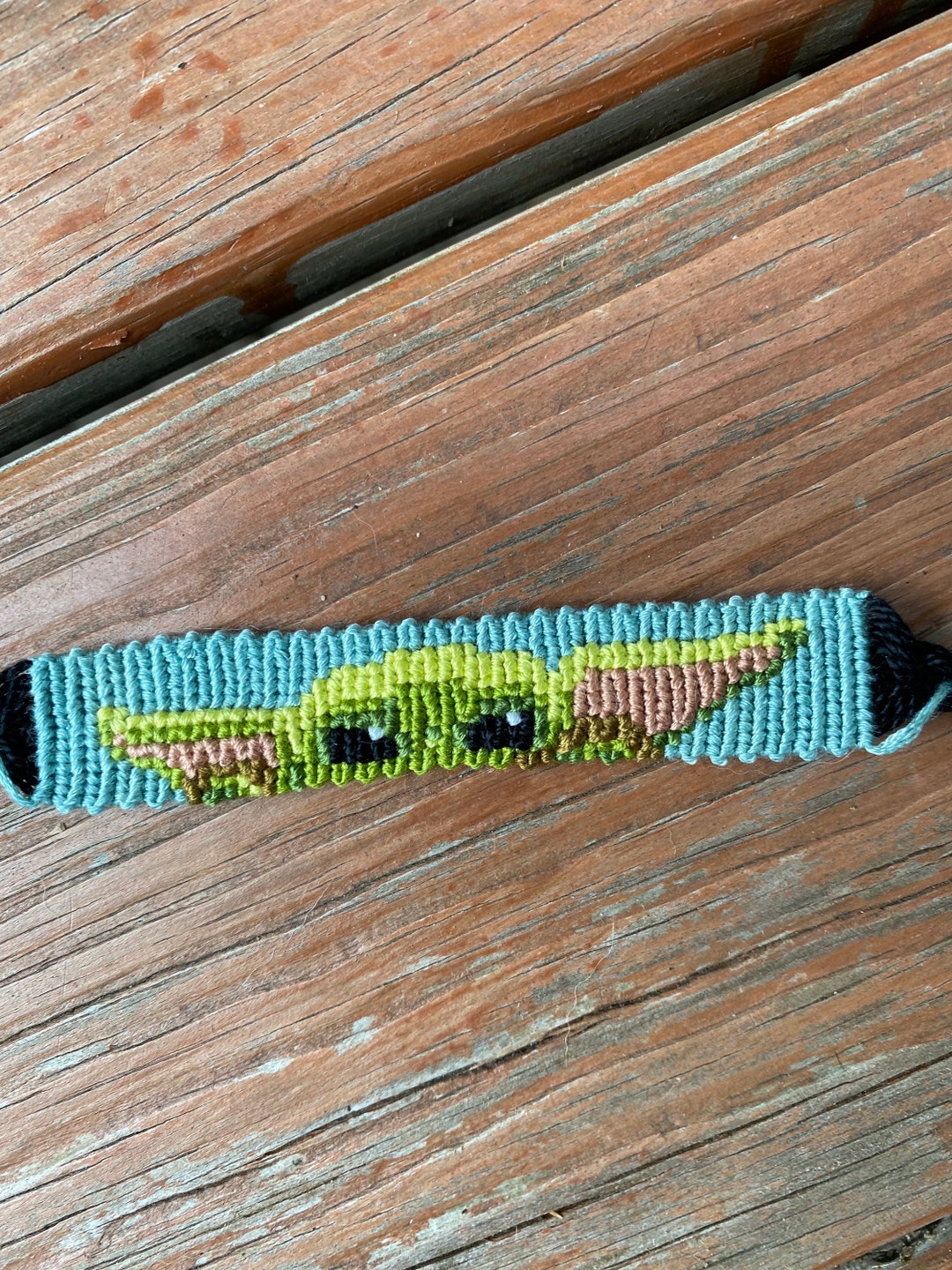 Baby Yoda Friendship Bracelet // Handwoven // VSCO Etsy