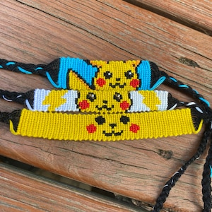 Pikachu Friendship Bracelet – Handmade Pokemon-Inspired Bracelet, Cute Kawaii Gamer Gift